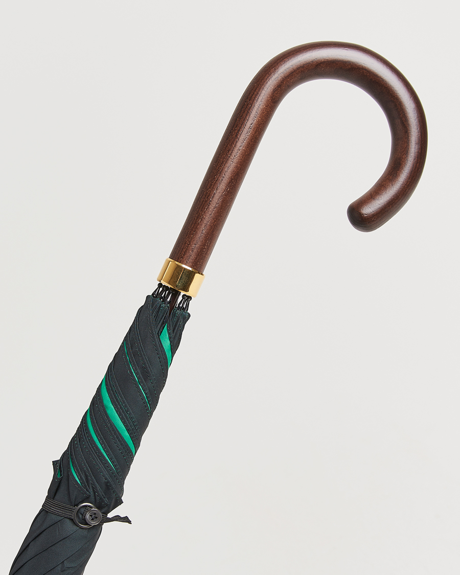 Heren | Paraplu's | Fox Umbrellas | Hardwood Umbrella Black/Green