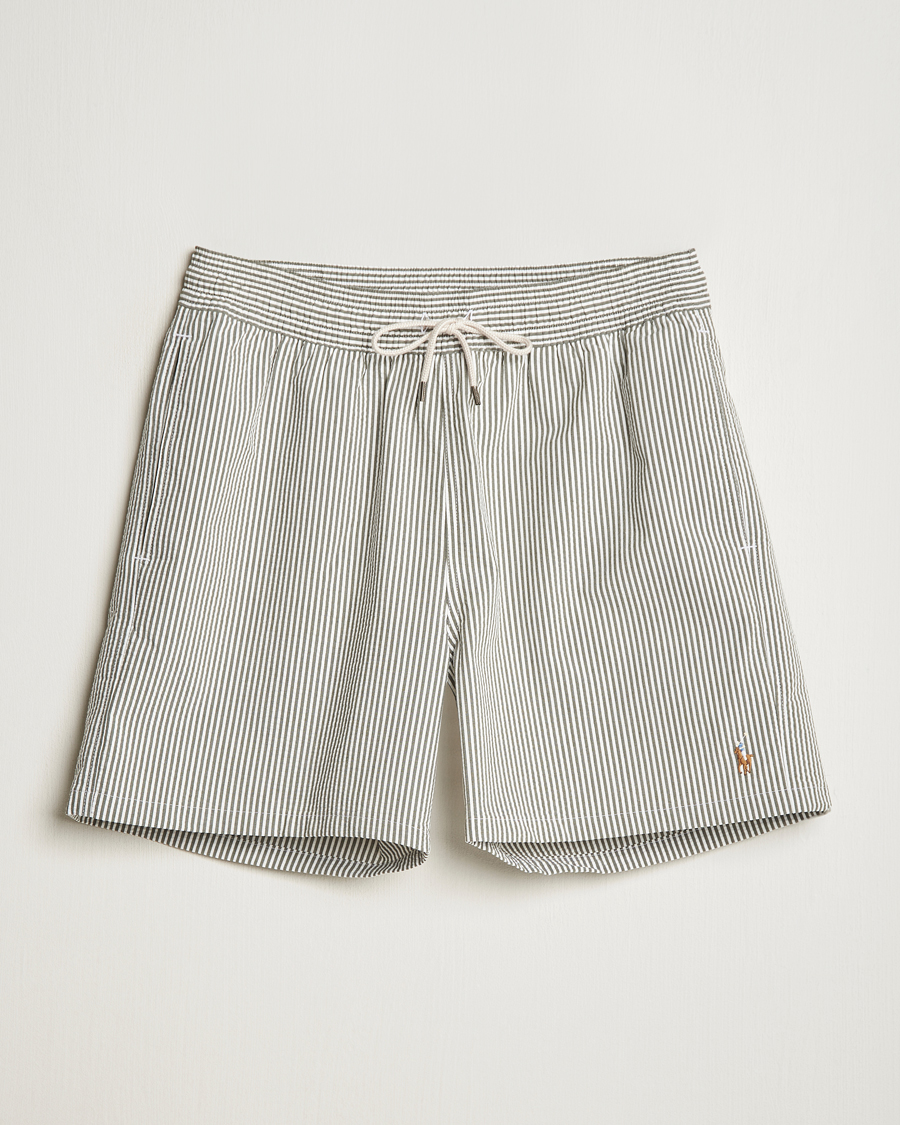 Heren | Zwembroek | Polo Ralph Lauren | Traveler Seersucker Swimshorts New Olive