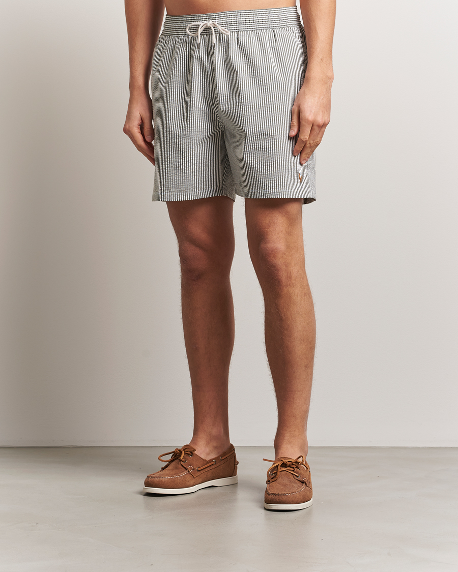 Heren | Zwembroek | Polo Ralph Lauren | Traveler Seersucker Swimshorts New Olive
