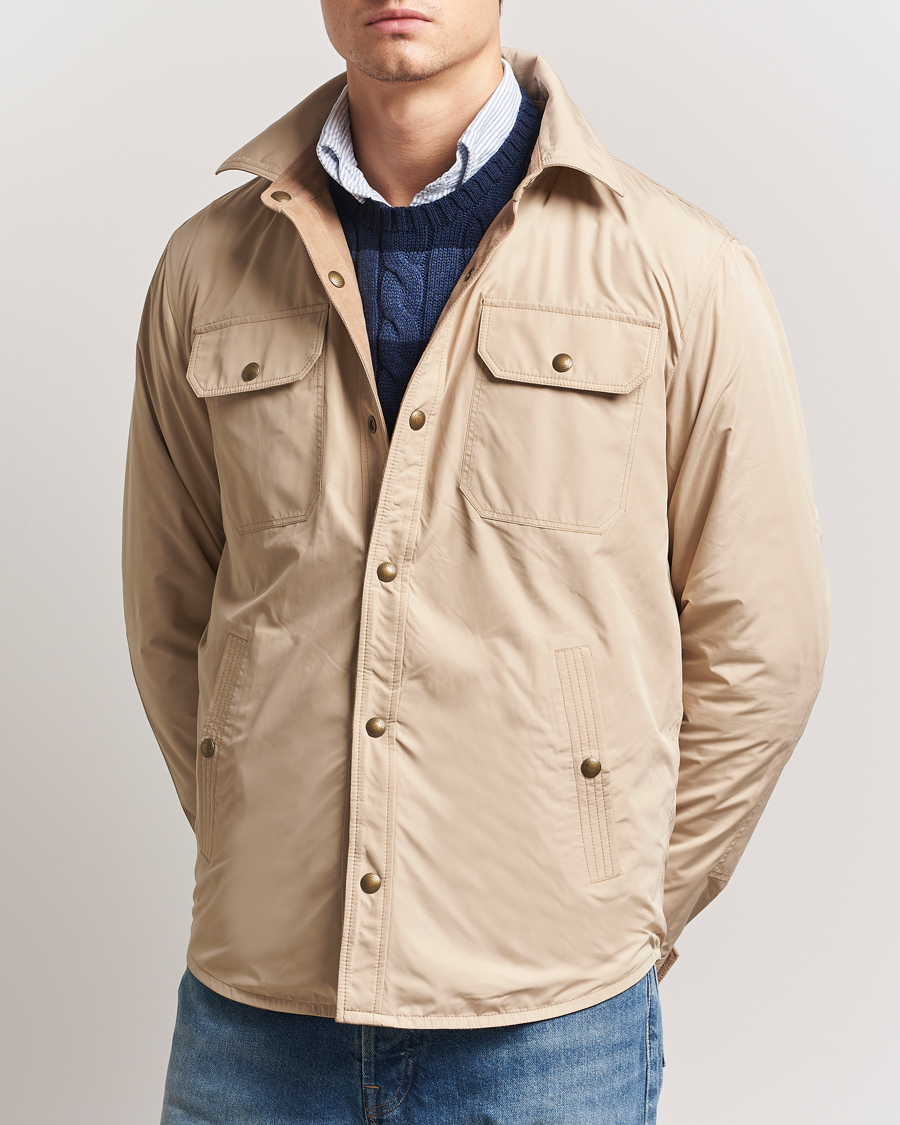 Heren | Jassen | Polo Ralph Lauren | Reversible Lined Suede Shirt Jacket Khaki/Grey