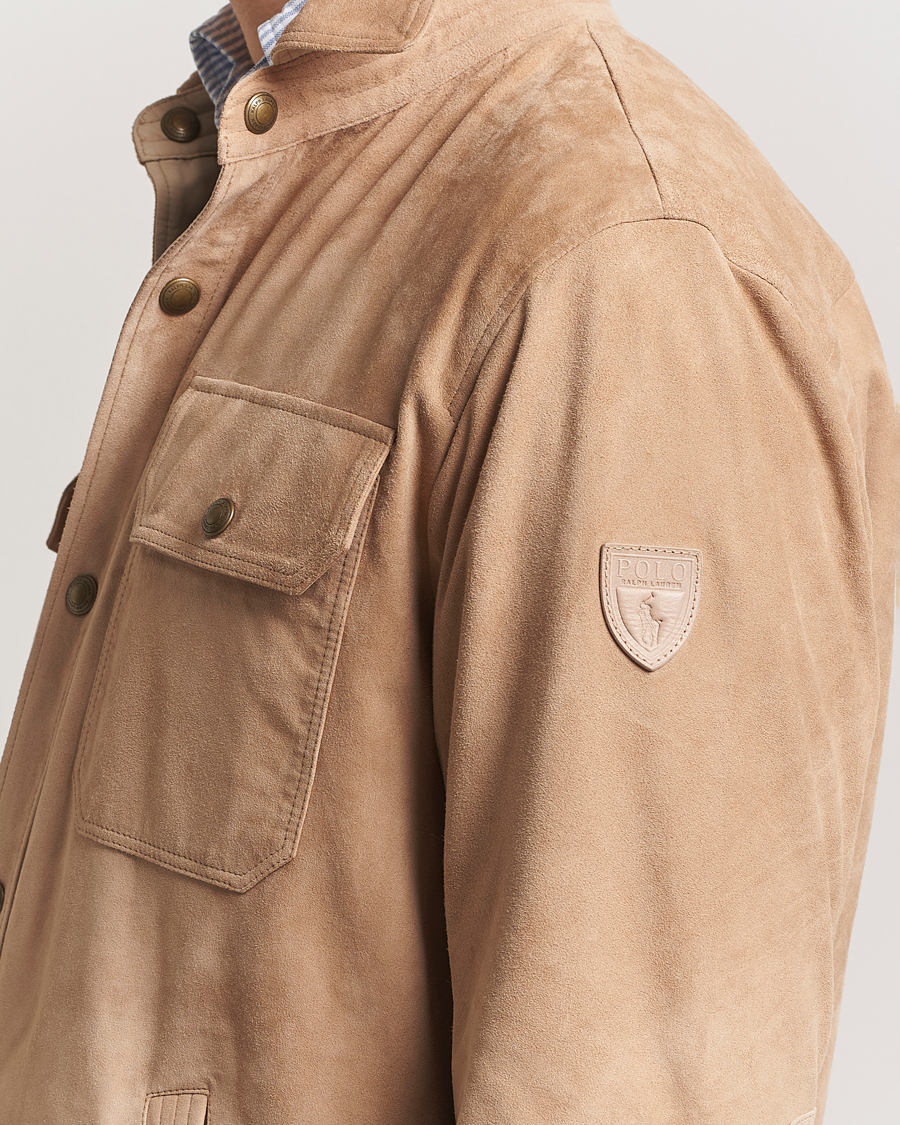 Heren | Jassen | Polo Ralph Lauren | Reversible Lined Suede Shirt Jacket Khaki/Grey