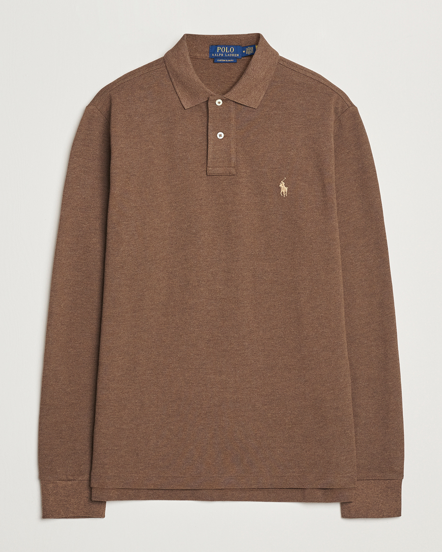 Heren | Truien | Polo Ralph Lauren | Custom Slim Fit Long Sleeve Polo Cedar Heather