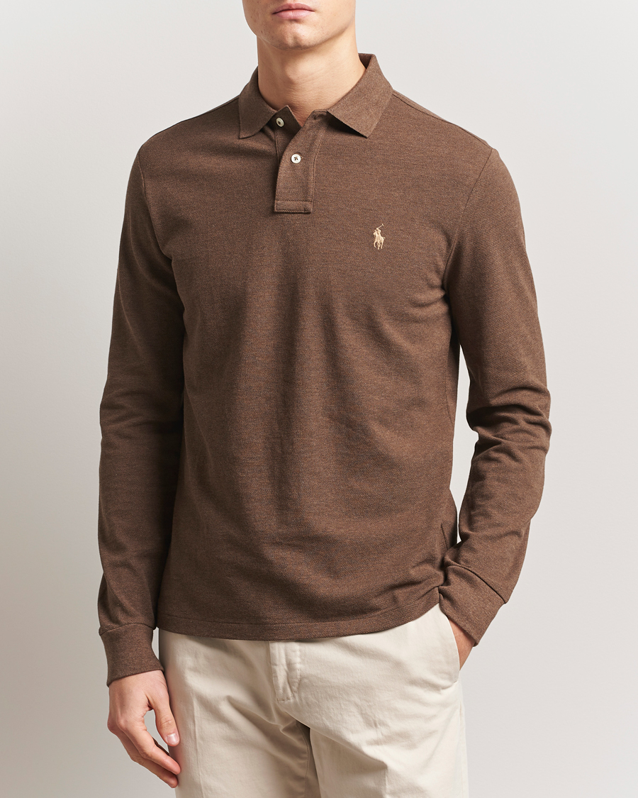 Heren | Truien | Polo Ralph Lauren | Custom Slim Fit Long Sleeve Polo Cedar Heather