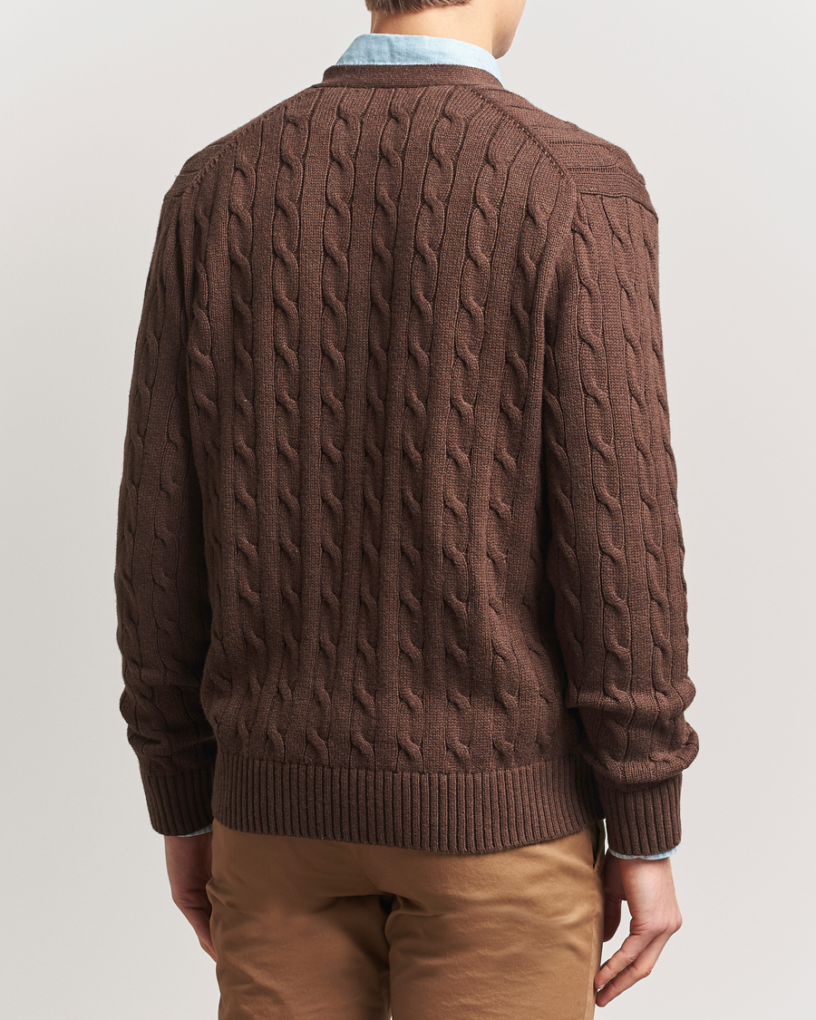 Heren | Truien | Polo Ralph Lauren | Cotton Cable Cardigan Dark Roast Melange