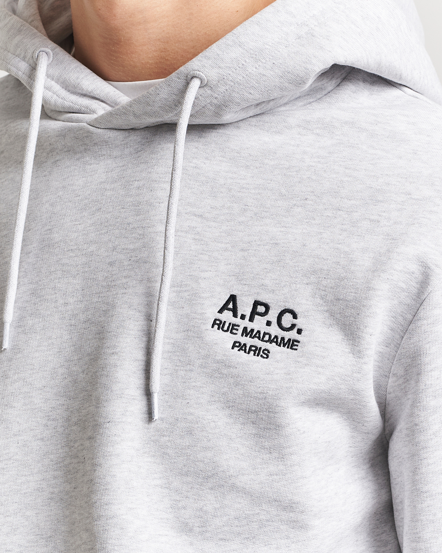 Heren | Truien | A.P.C. | Rue Madame Hoodie Heather Grey/Black
