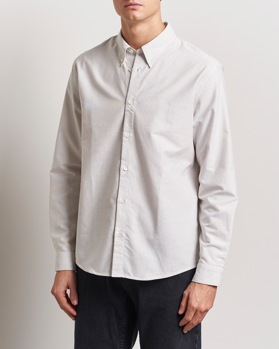 Heren | Overhemden | A.P.C. | Greg Striped Oxford Shirt Beige/White