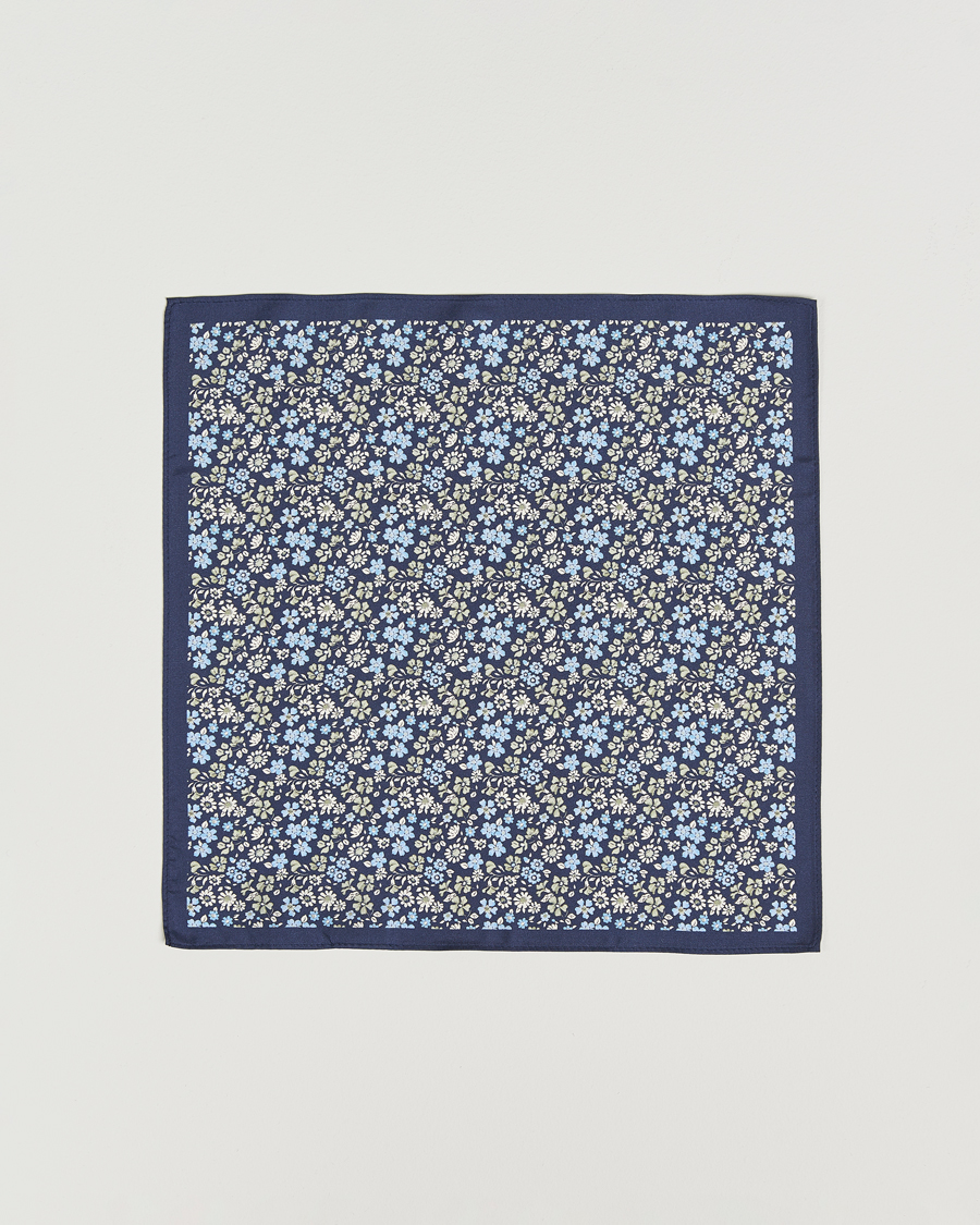 Heren | Amanda Christensen Box Set Printed Silk 8cm Tie With Pocket Square Navy | Amanda Christensen | Box Set Printed Silk 8cm Tie With Pocket Square Navy
