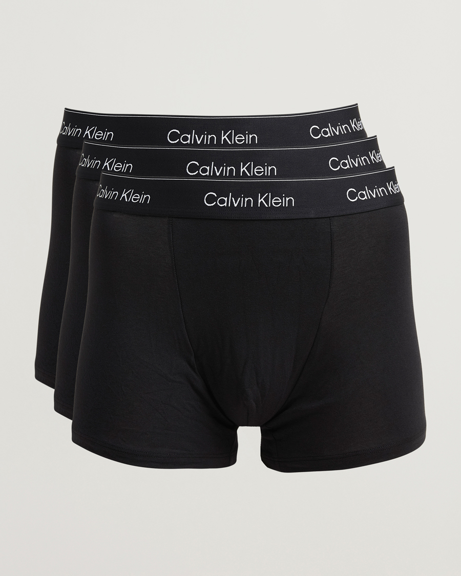 Heren | Ondergoed | Calvin Klein | 3-Pack Icon Cotton Stretch Relaxed Trunk Black