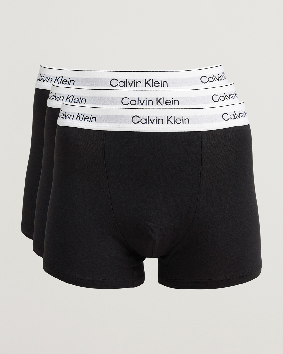Heren | Ondergoed | Calvin Klein | 3-Pack Icon Cotton Stretch Relaxed Trunk Black