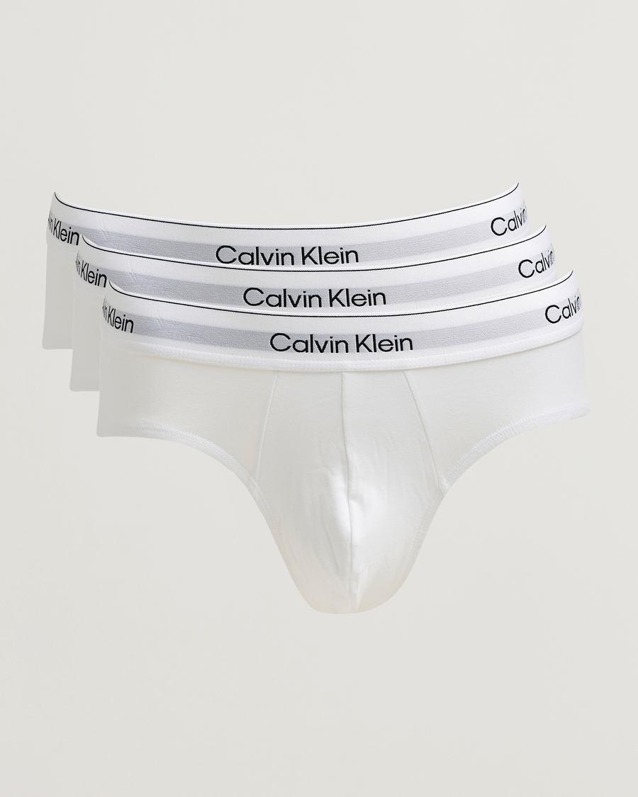 Heren | Ondergoed | Calvin Klein | 3-Pack Icon Cotton Stretch Hip Brief White