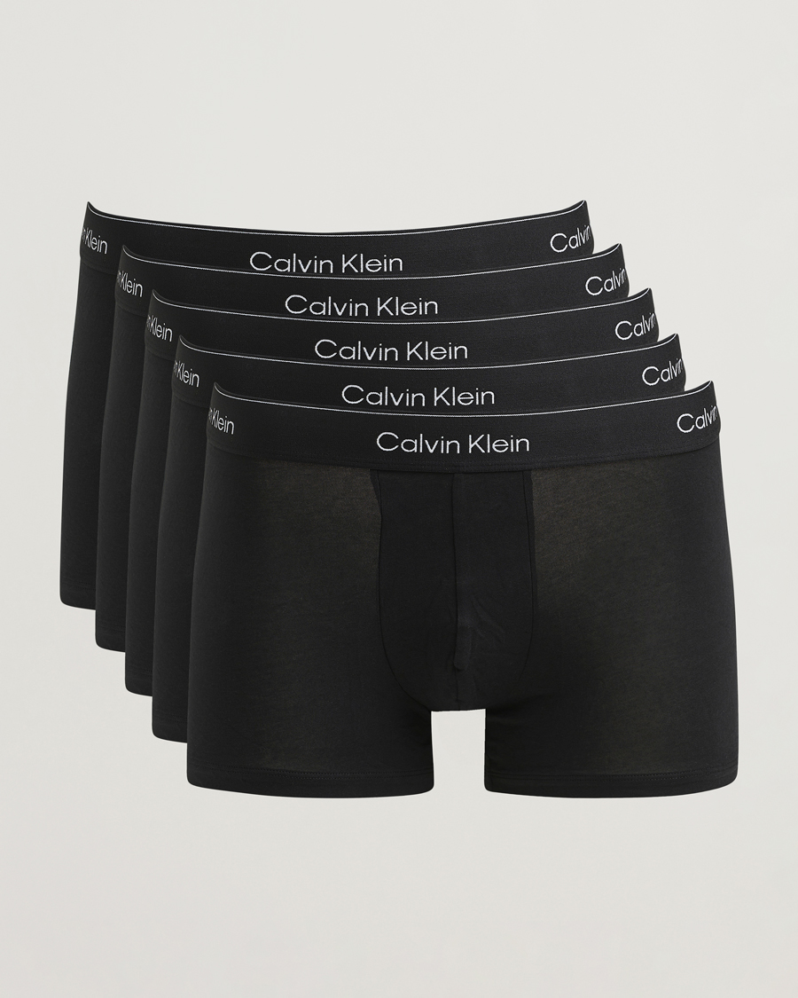 Heren | Ondergoed | Calvin Klein | 5-Pack Icon Cotton Stretch Trunk Black
