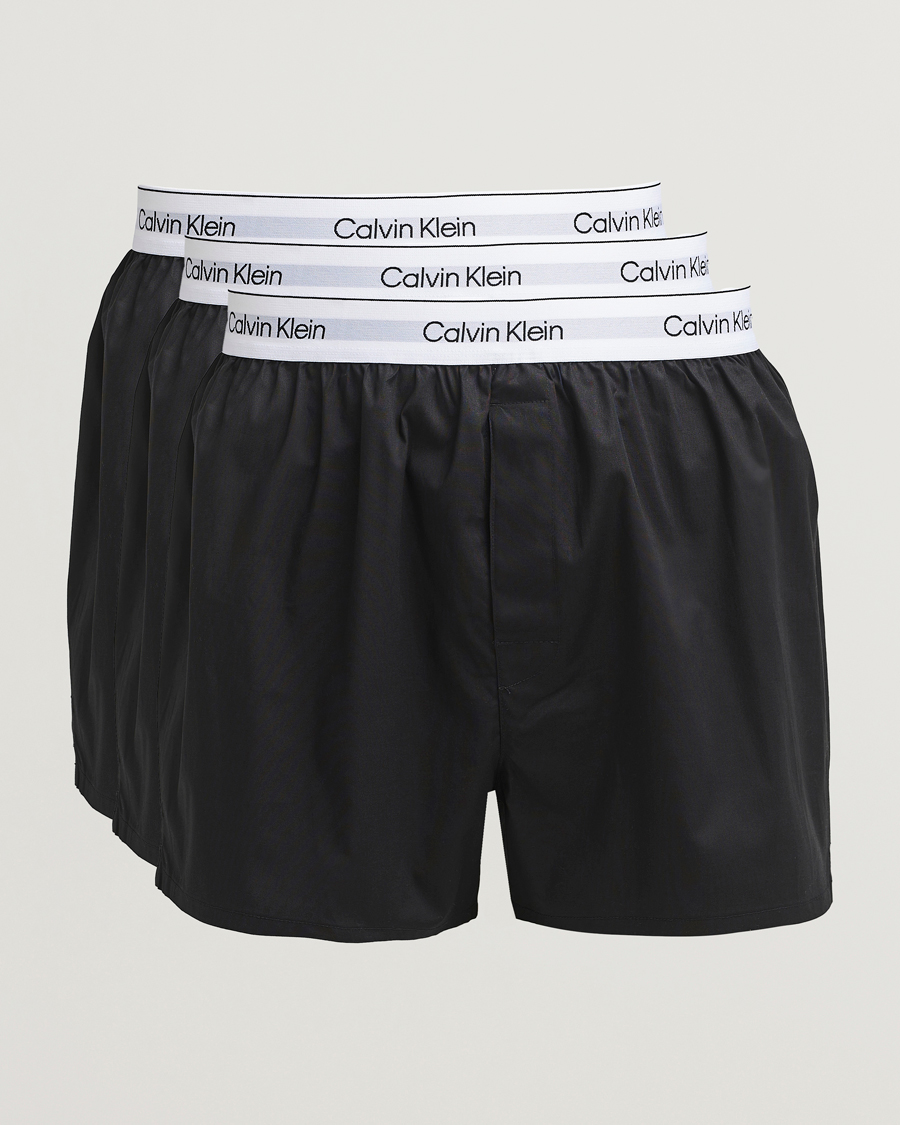 Heren | Ondergoed | Calvin Klein | 3-Pack Cotton Boxer Shorts Black