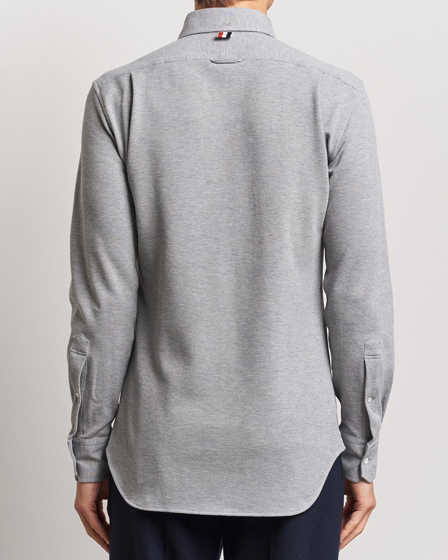 Heren | Overhemden | Thom Browne | Button Down Piquet Shirt Light Grey