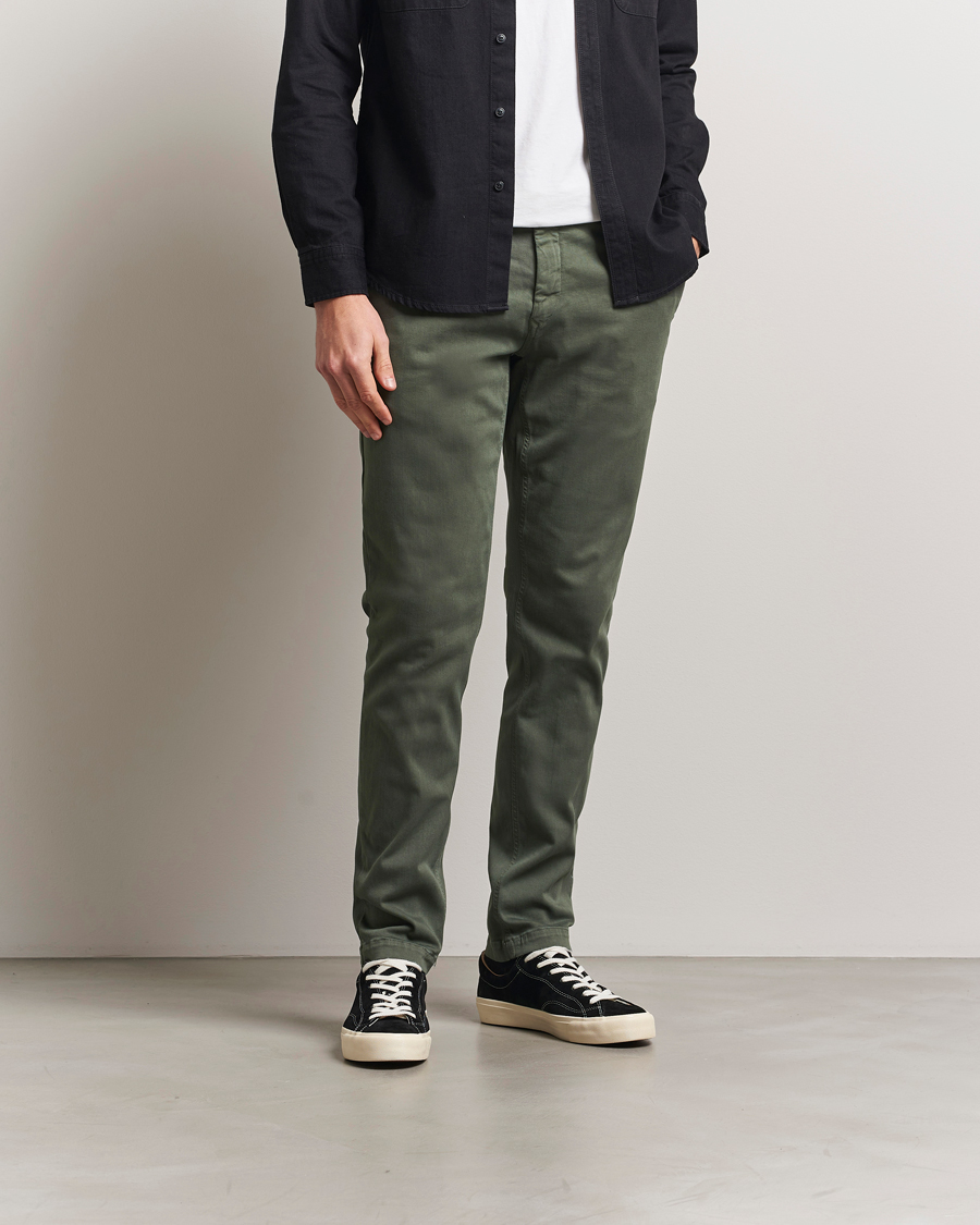 Heren | Broeken | Replay | Benni Hyperflex X-Lite Chinos Dark Green