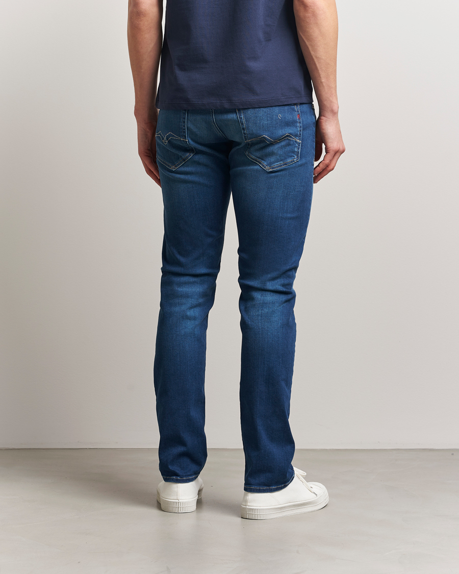 Heren | Jeans | Replay | Grover Straight Fit Hyperflex Jeans Medium Blue