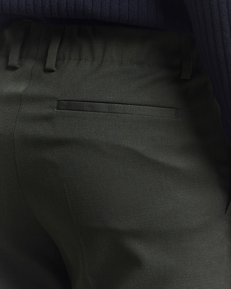 Heren | Broeken | Filippa K | Tailored Twill Drawstring Trousers Green Melange