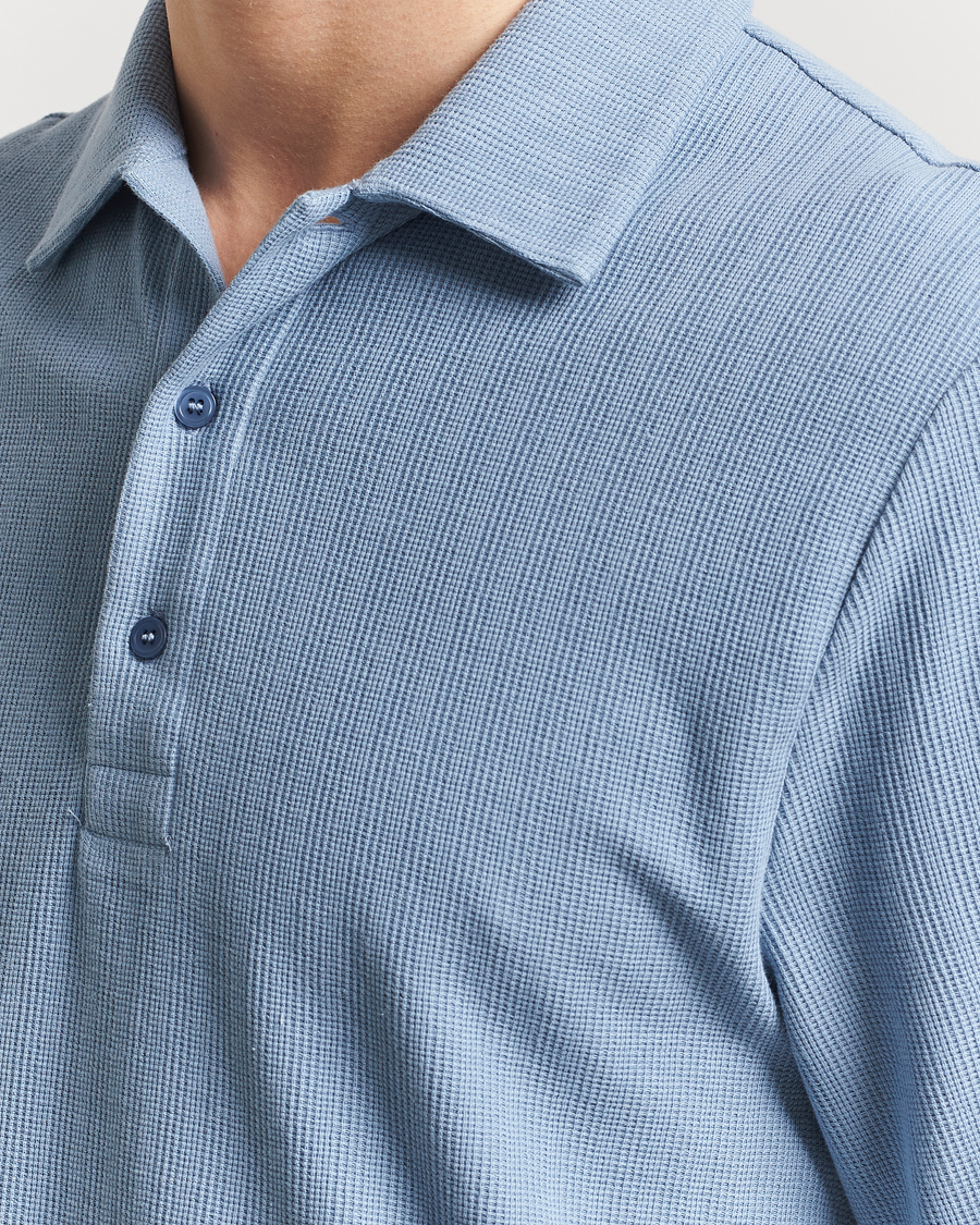 Heren | Polo's | Filippa K | Cotton Jersey Polo Air Blue
