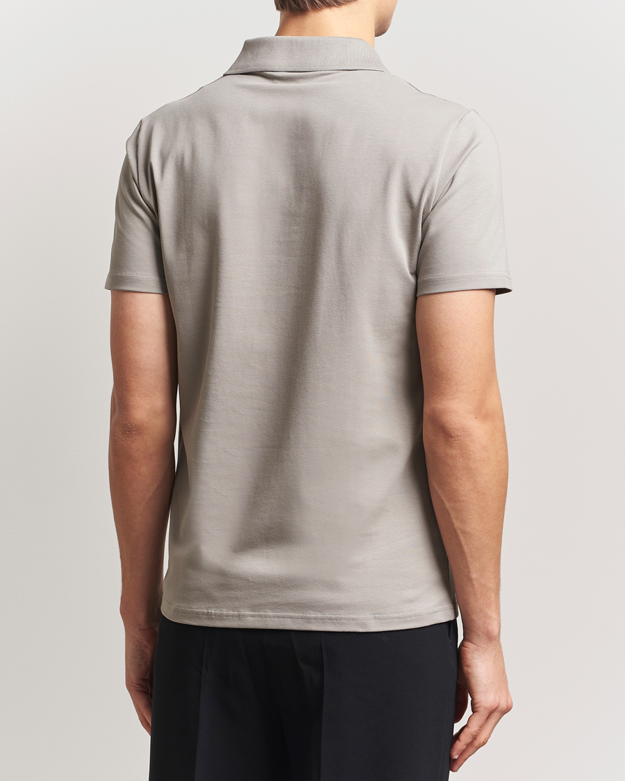 Heren | Polo's | Filippa K | Soft Lycra Polo T-Shirt Dove Grey
