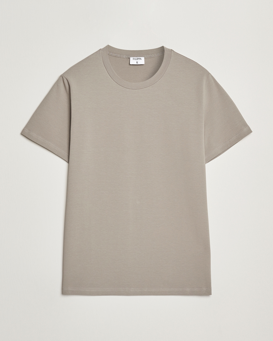 Heren | T-shirts | Filippa K | Soft Lycra T-Shirt Dove Grey