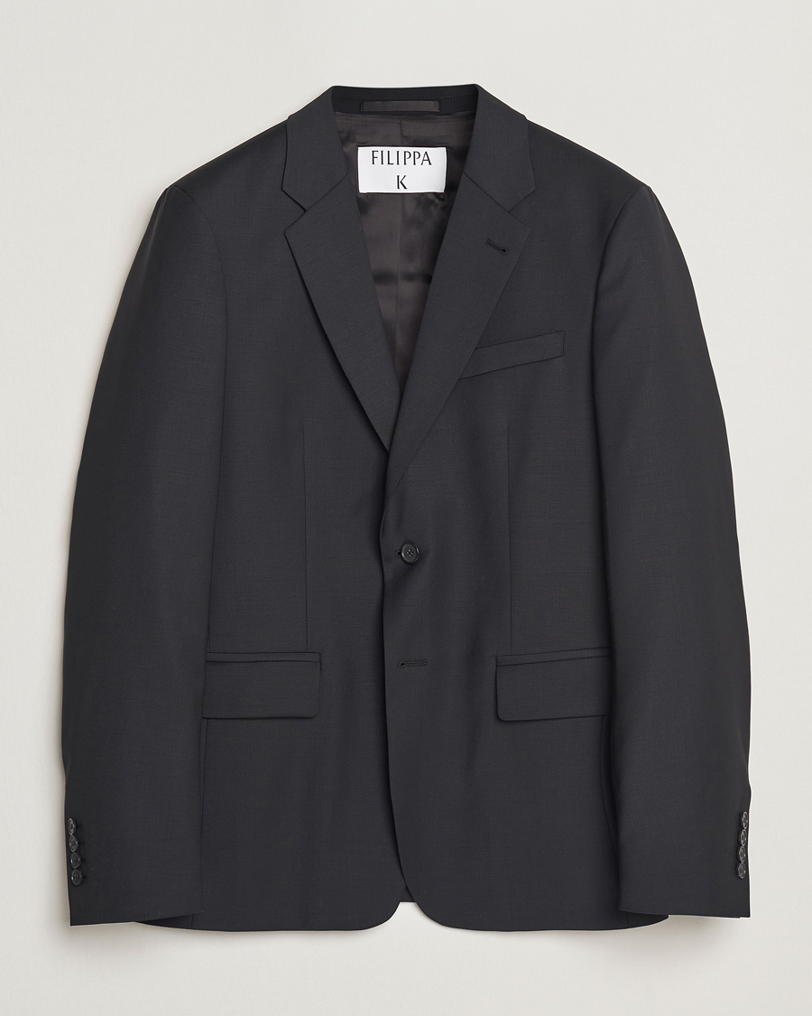 Heren | Blazers | Filippa K | Slim Wool Blazer Black