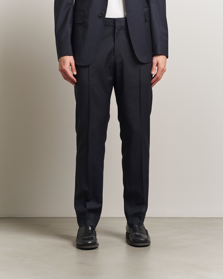 Heren | Broeken | Filippa K | Slim Wool Trousers Dark Navy