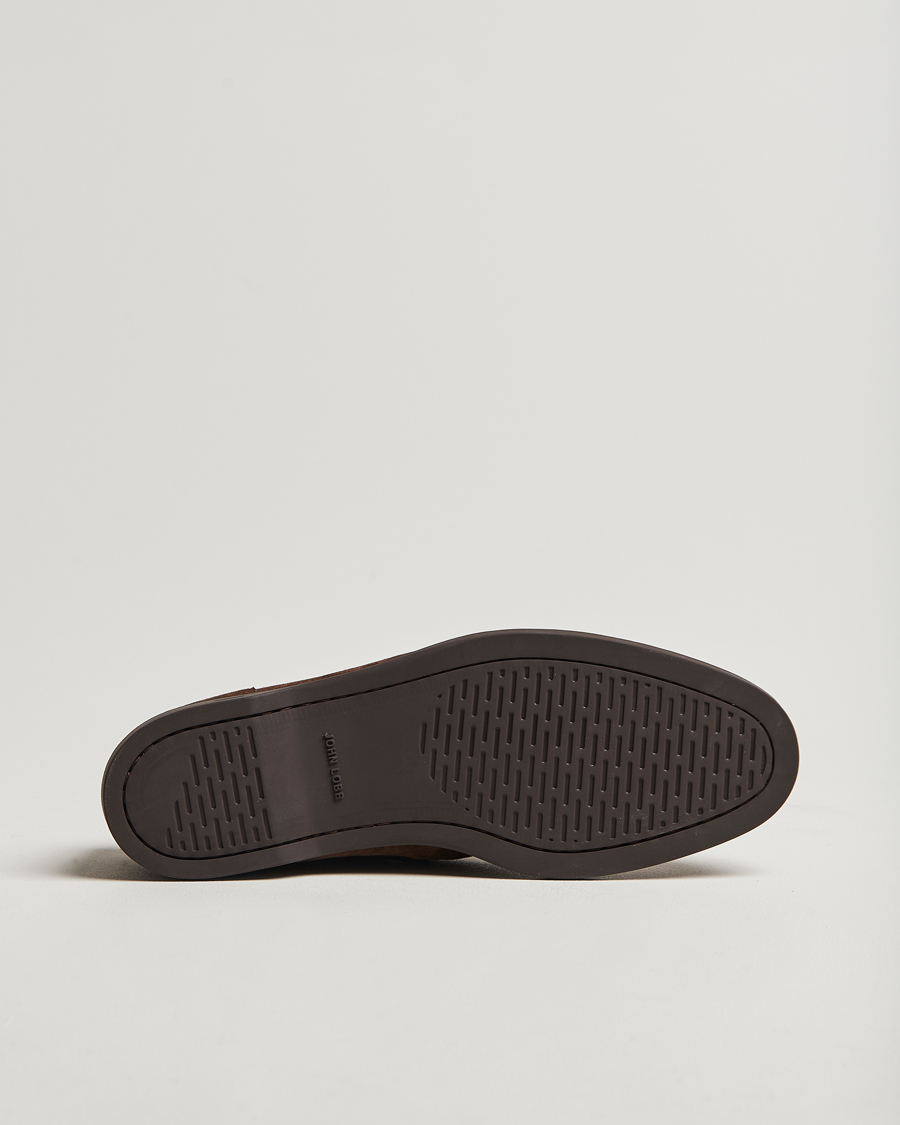 Heren | Bootschoenen | John Lobb | Foil Boat Shoes Dark Brown