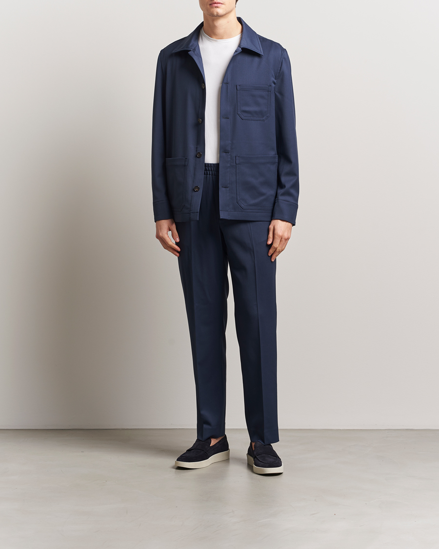 Heren | Jassen | Filippa K | Work Shirt Jacket Dusk Blue