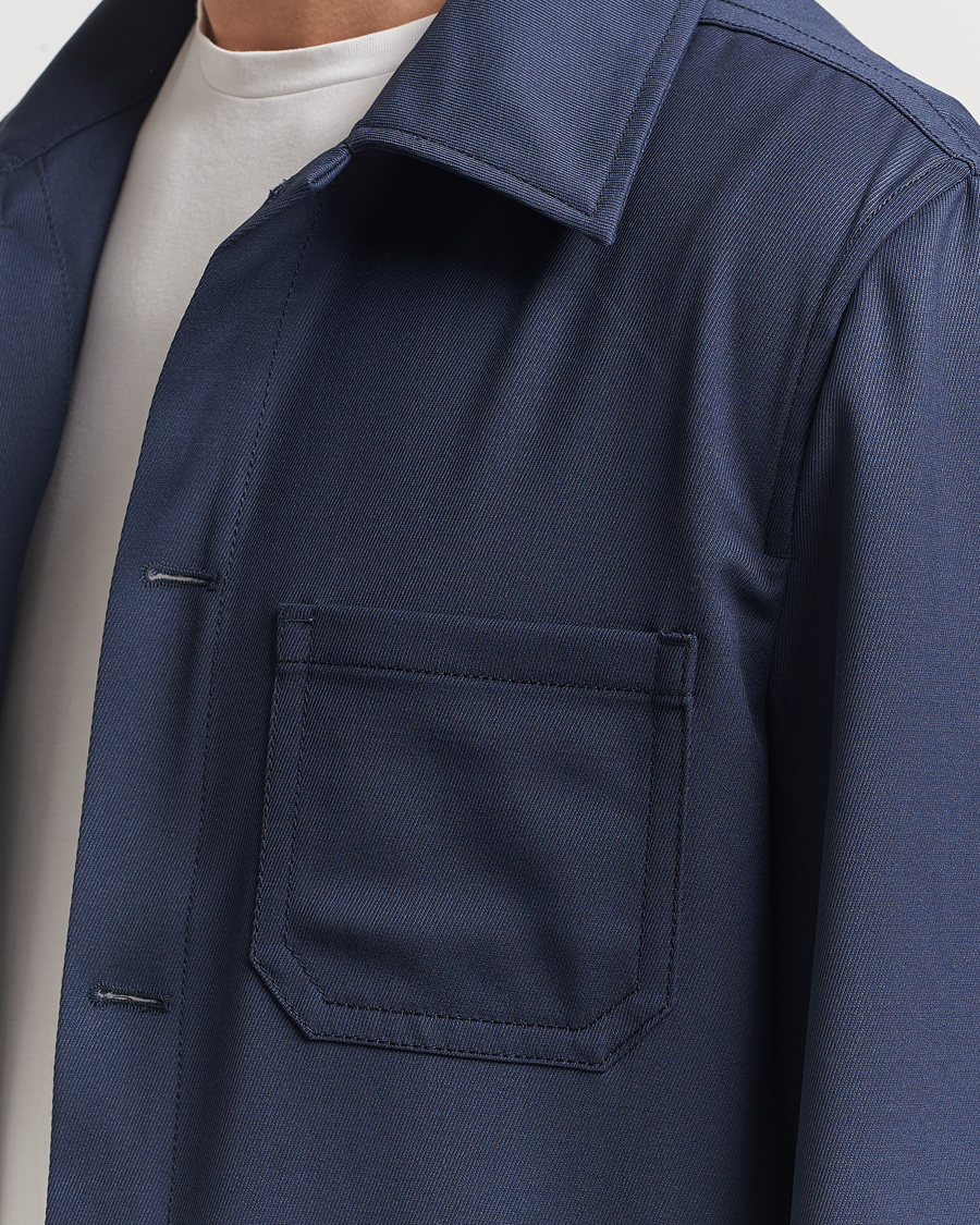 Heren | Jassen | Filippa K | Work Shirt Jacket Dusk Blue