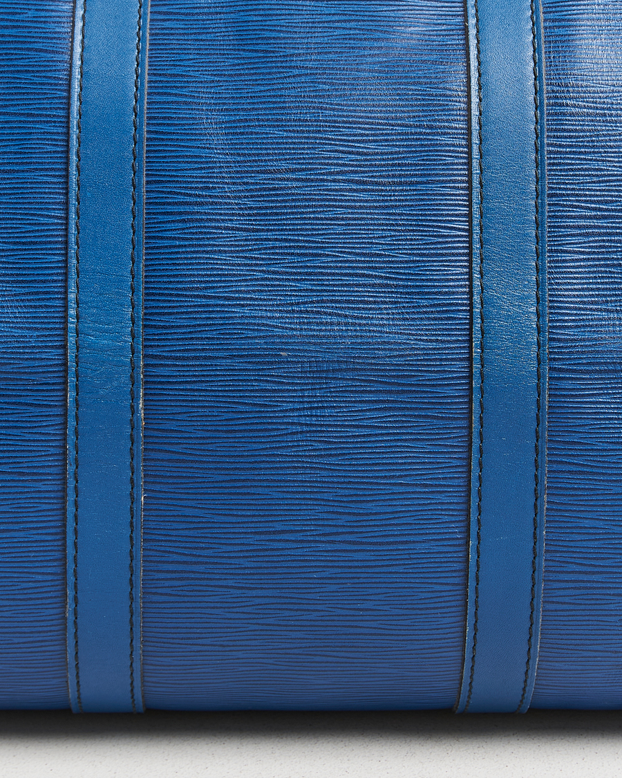 Heren | Louis Vuitton Pre-Owned Keepall 55 EPI Leather Bag Blue | Louis Vuitton Pre-Owned | Keepall 55 EPI Leather Bag Blue