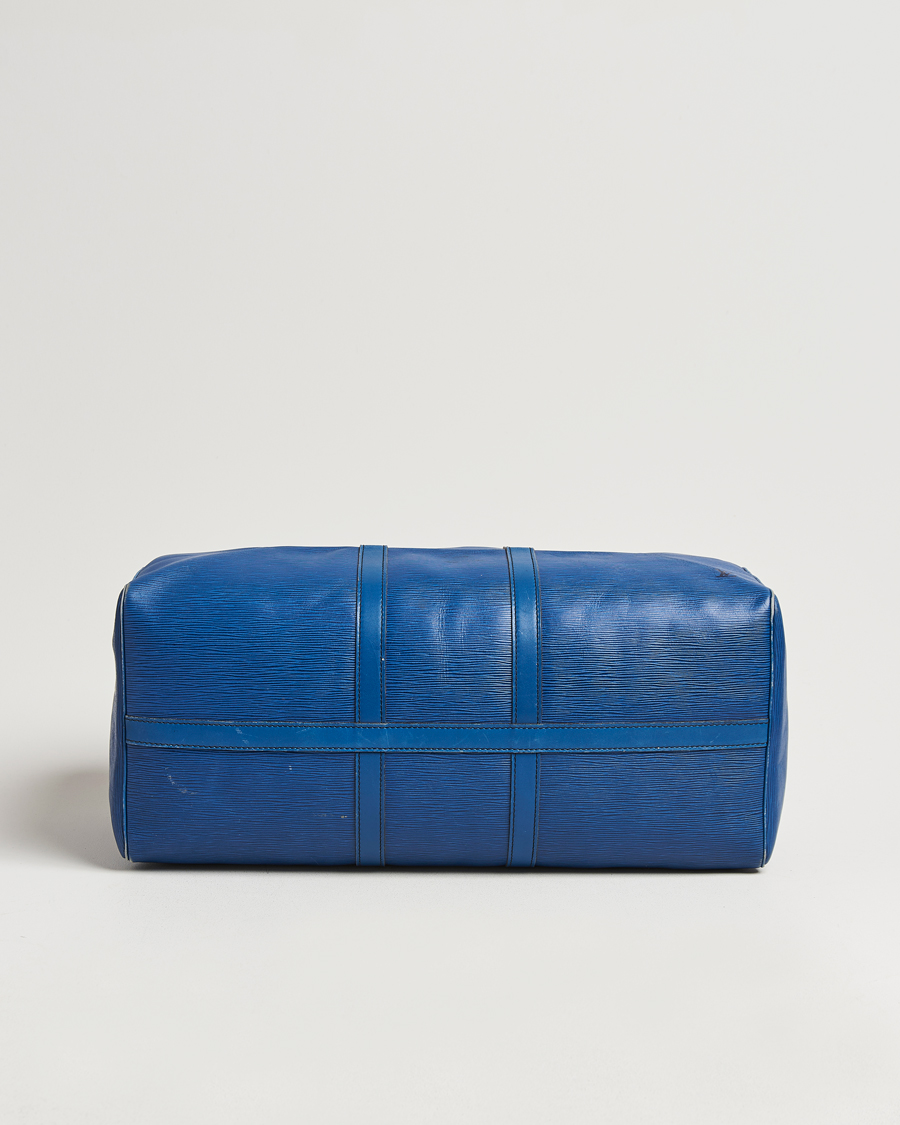 Heren | Louis Vuitton Pre-Owned Keepall 55 EPI Leather Bag Blue | Louis Vuitton Pre-Owned | Keepall 55 EPI Leather Bag Blue