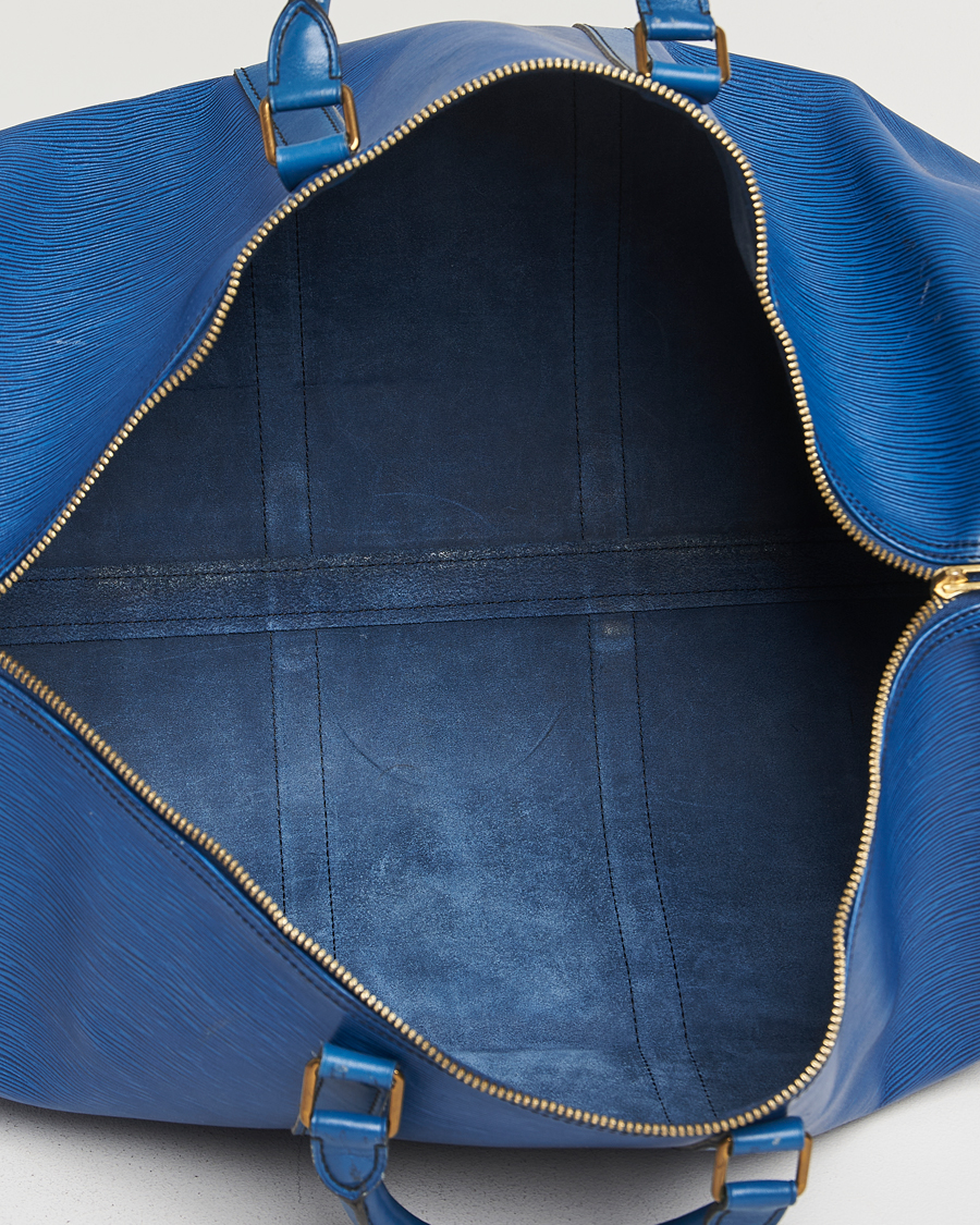 Heren | Louis Vuitton Pre-Owned Keepall 55 EPI Leather Bag Blue | Louis Vuitton Pre-Owned | Keepall 55 EPI Leather Bag Blue