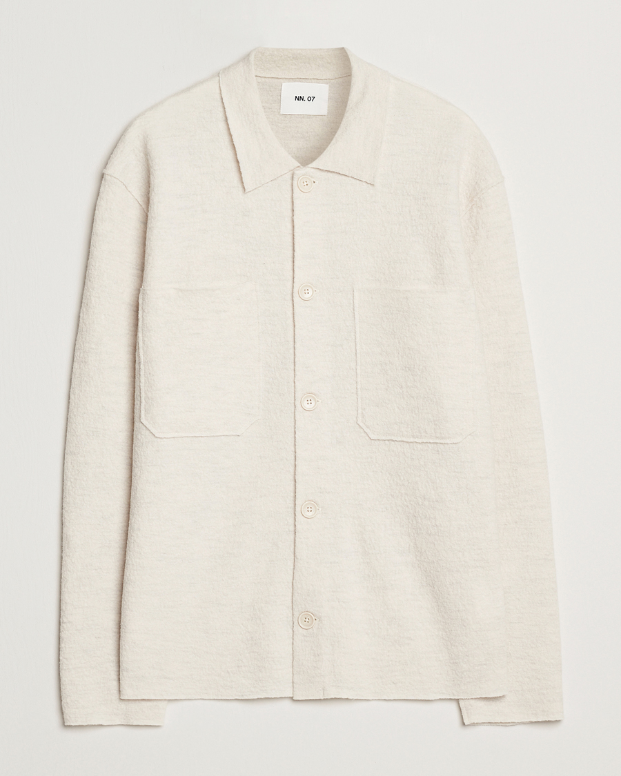 Heren | Truien | NN07 | Jonas Boiled Wool Cardigan Ivory