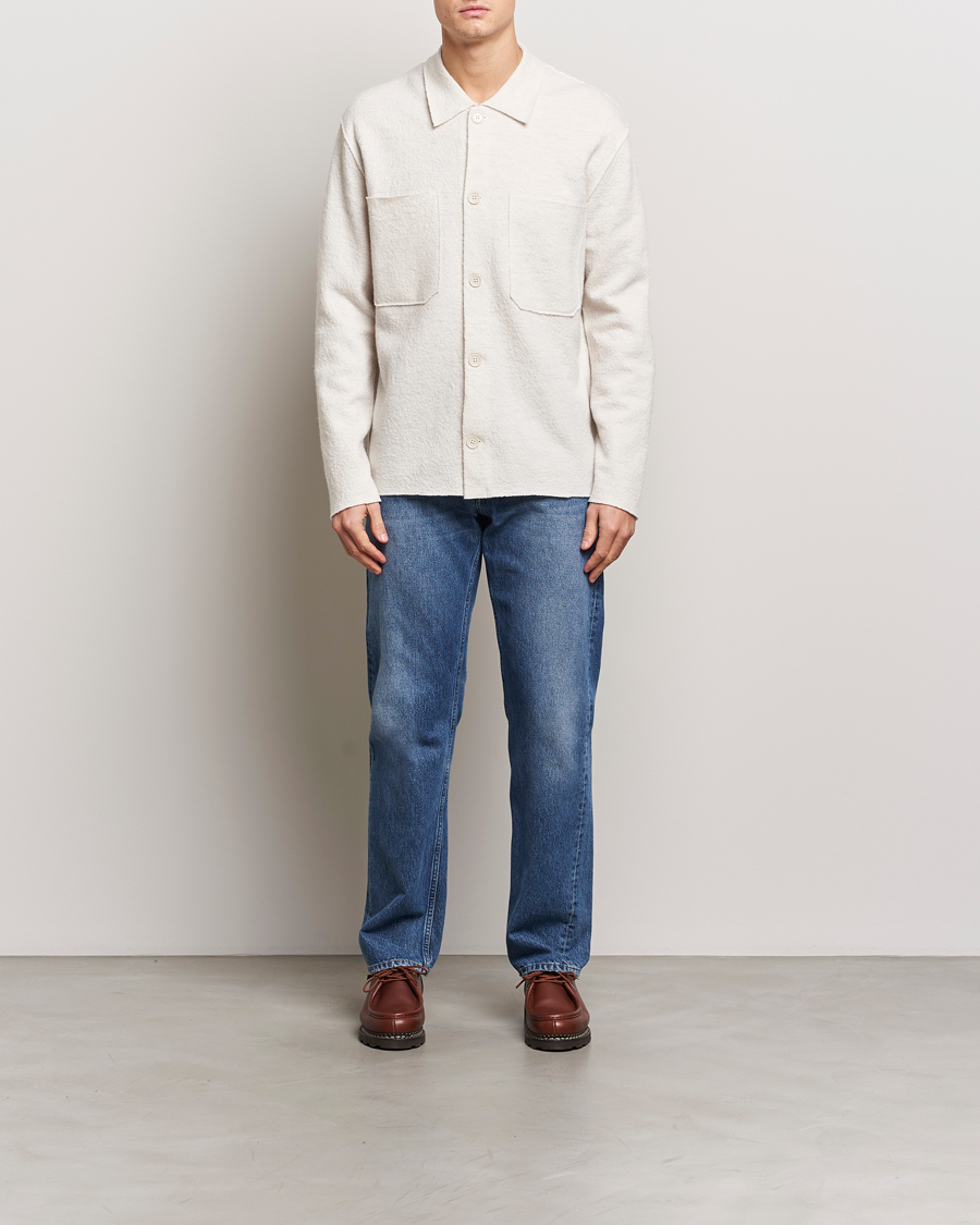 Heren | Truien | NN07 | Jonas Boiled Wool Cardigan Ivory