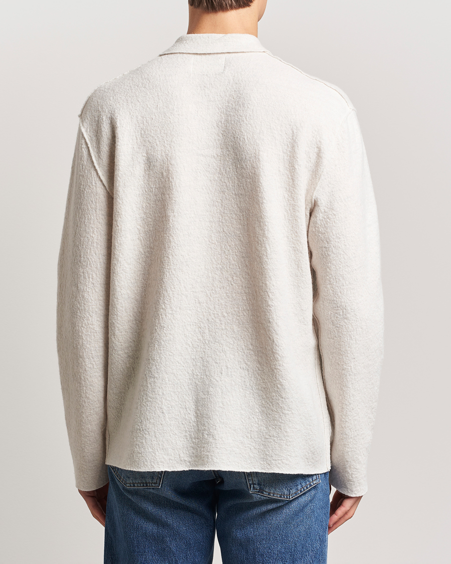 Heren | Truien | NN07 | Jonas Boiled Wool Cardigan Ivory