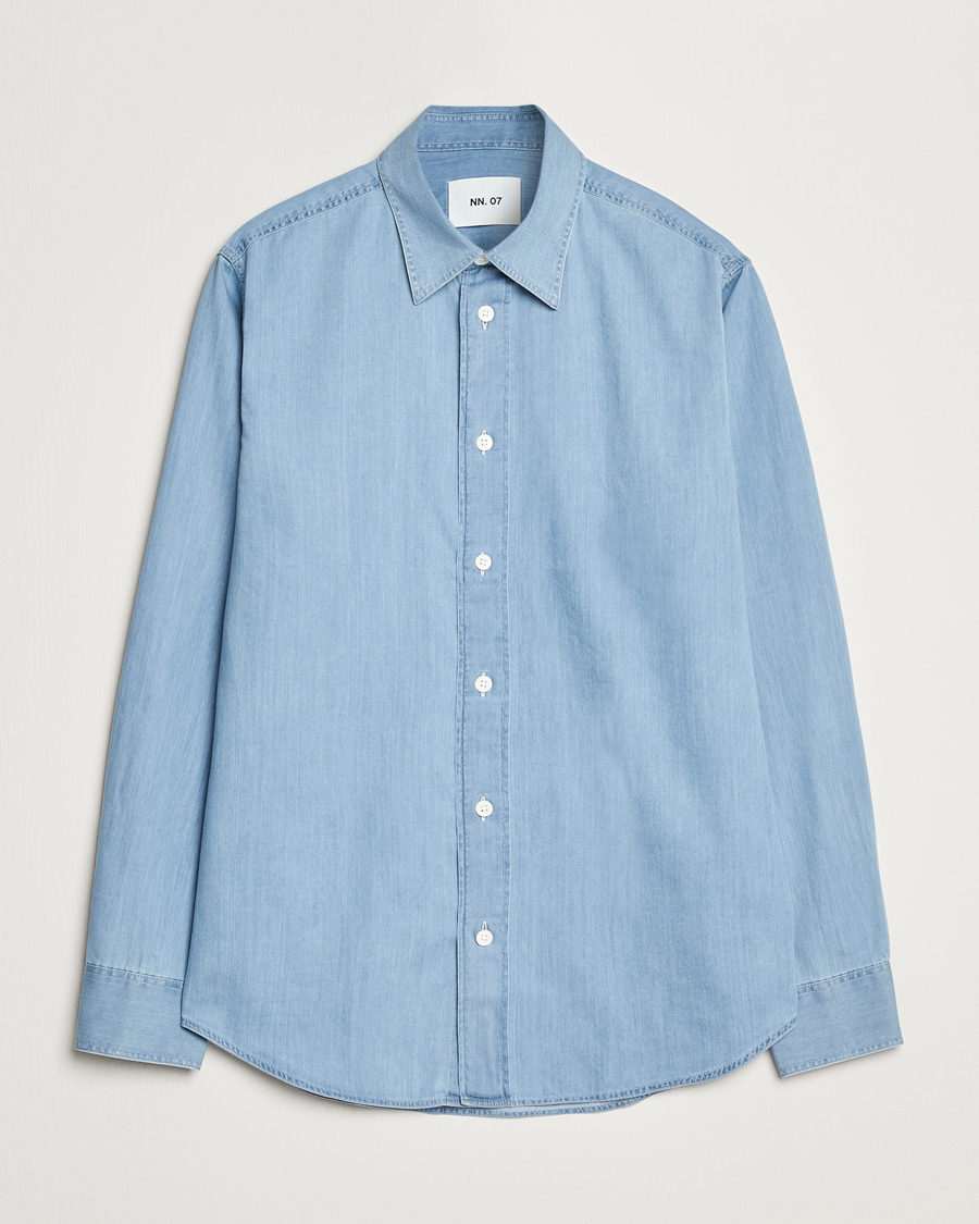 Heren | Overhemden | NN07 | Colby Denim Shirt Bleached Indigo