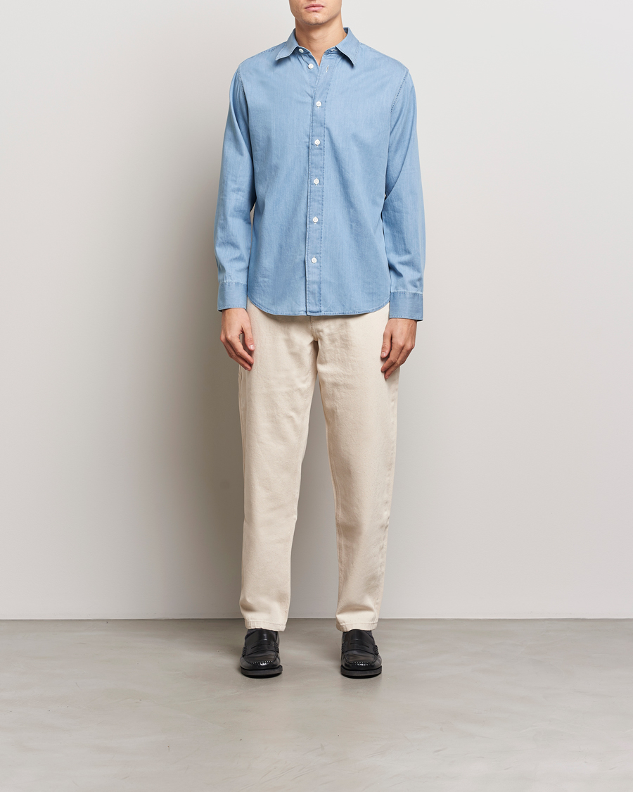 Heren | Overhemden | NN07 | Colby Denim Shirt Bleached Indigo