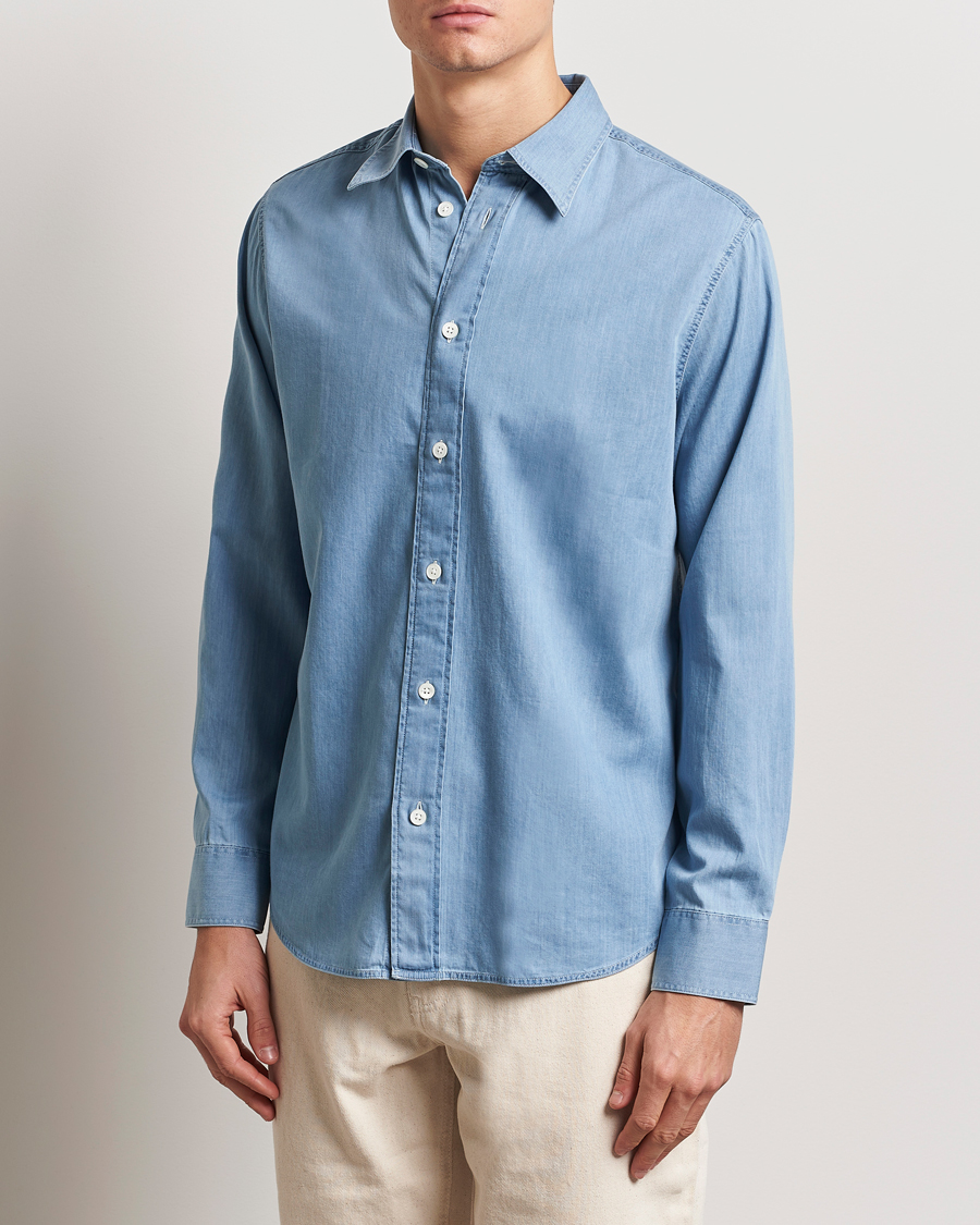Heren | Overhemden | NN07 | Colby Denim Shirt Bleached Indigo