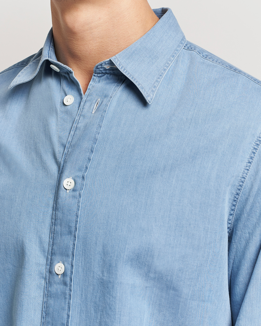 Heren | Overhemden | NN07 | Colby Denim Shirt Bleached Indigo