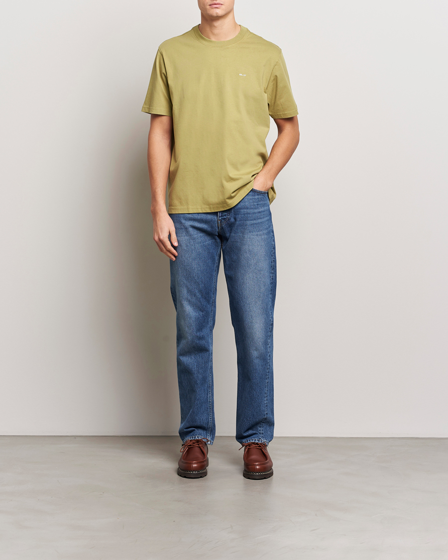 Heren | T-shirts | NN07 | Adam Logo Crew Neck T-Shirt Evergreen