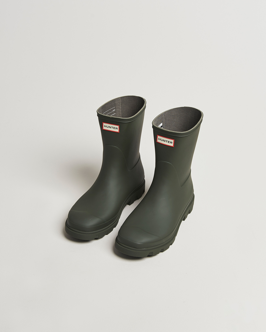 Heren | Overschoenen & Rubberlaarzen | Hunter Boots | Downpour Short Boot Dark Olive