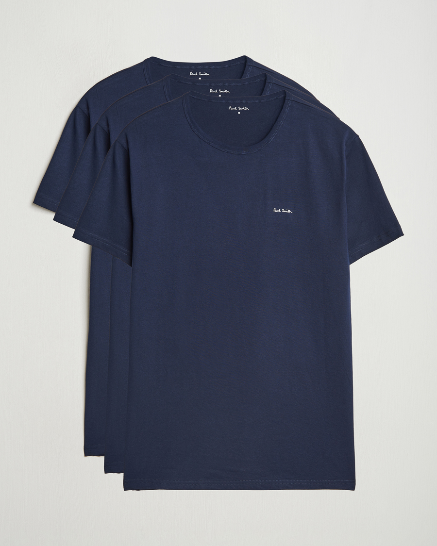 Heren | T-shirts | Paul Smith | 3-Pack Crew Neck T-Shirt Navy