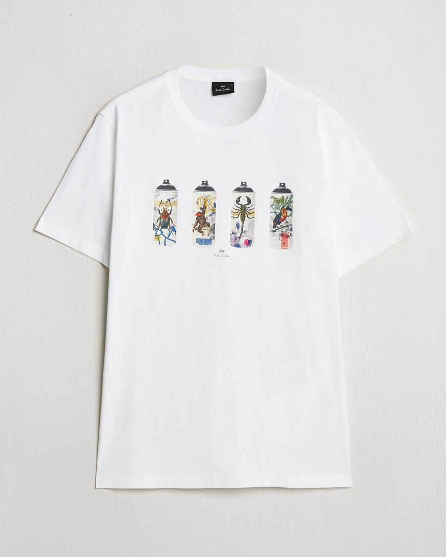 Heren | T-shirts | PS Paul Smith | Spray Cans Crew Neck T-Shirt White
