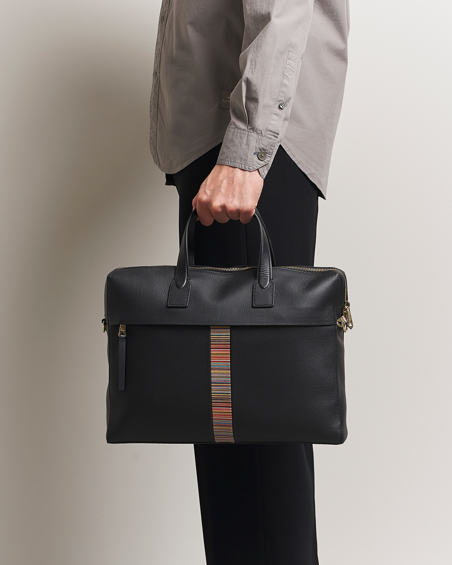 Heren | Tassen | Paul Smith | Paul SmithSignature Trim BriefcaseBlack