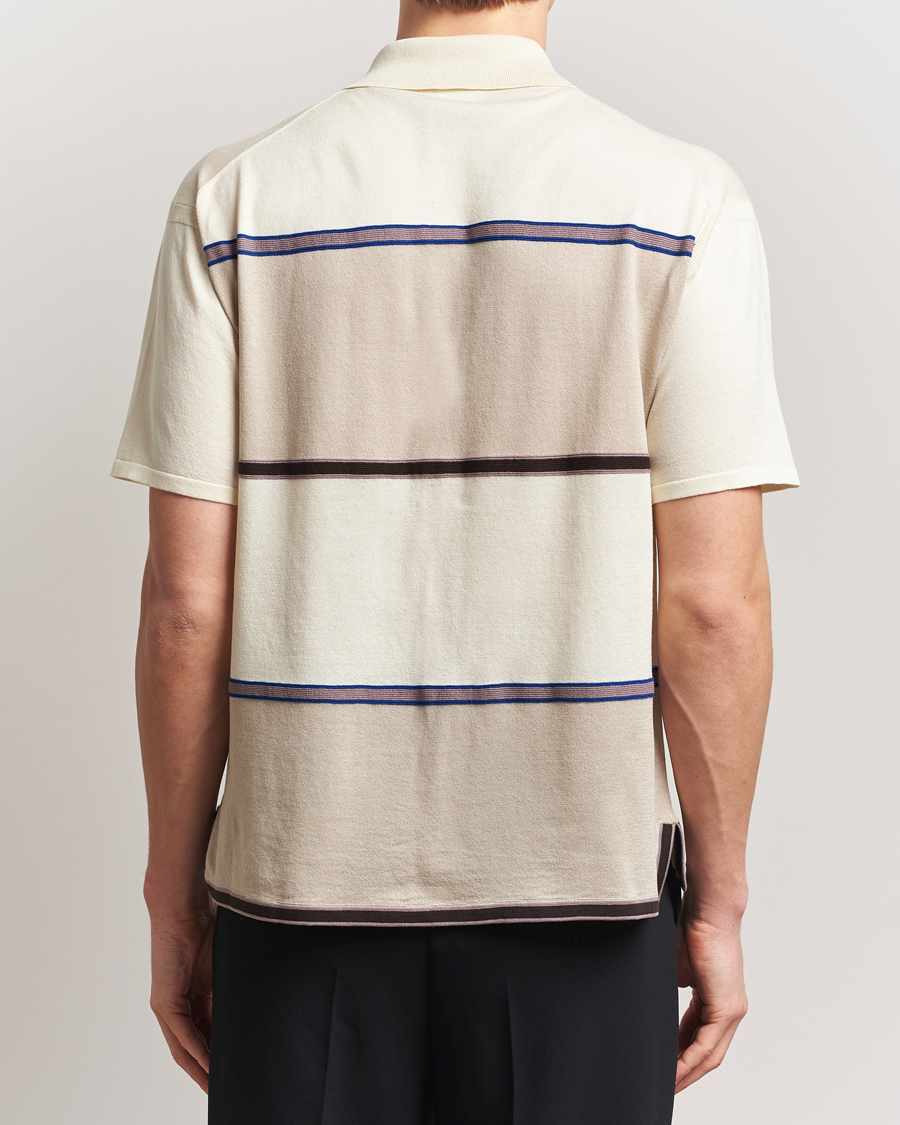 Heren | Overhemden | Paul Smith | Cotton Striped Knitted Short Sleeve Shirt White