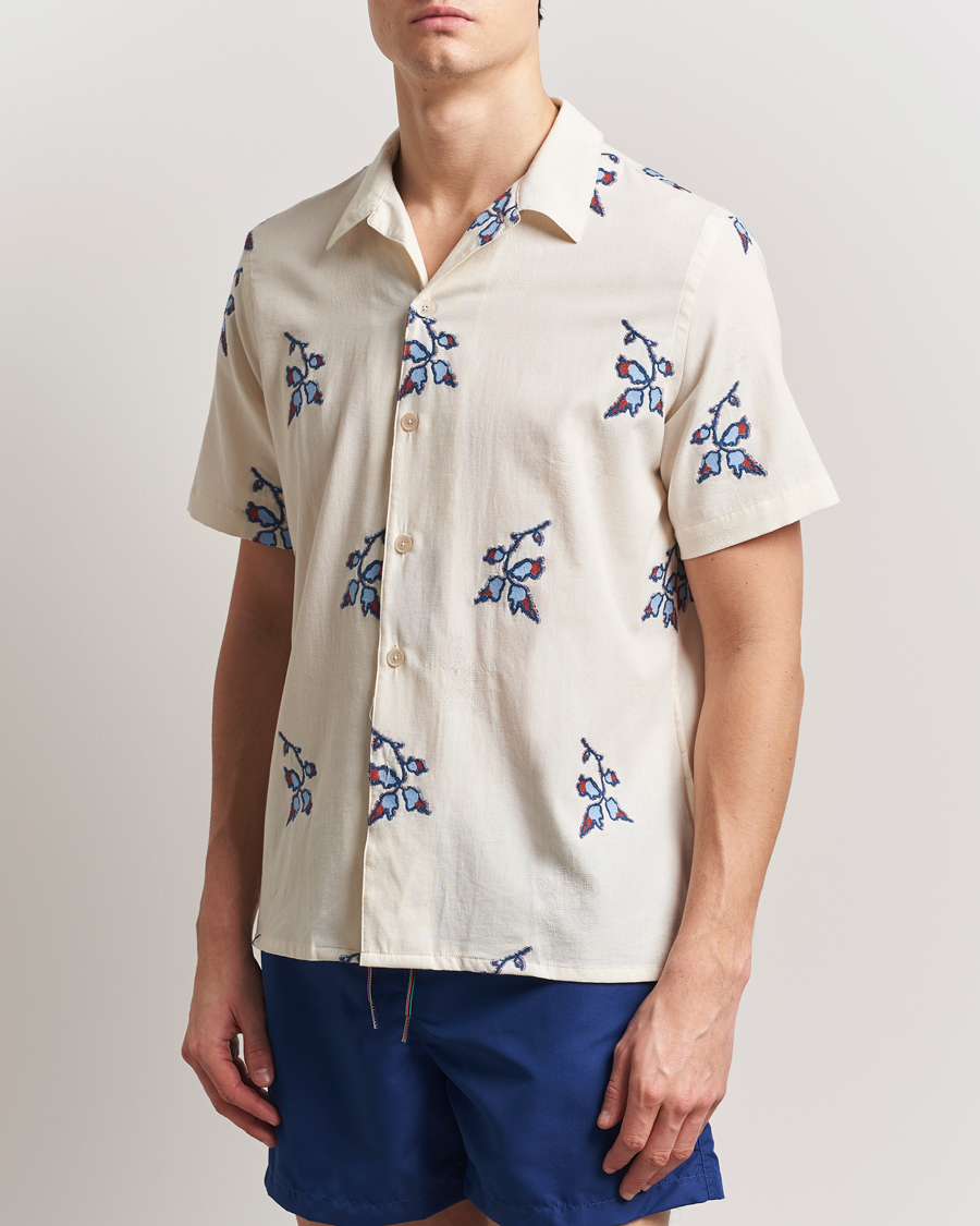 Heren | Overhemden | PS Paul Smith | Flower Short Sleeve Shirt Off White