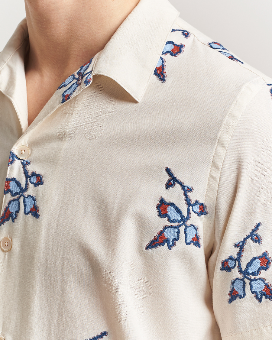Heren | Overhemden | PS Paul Smith | Flower Short Sleeve Shirt Off White