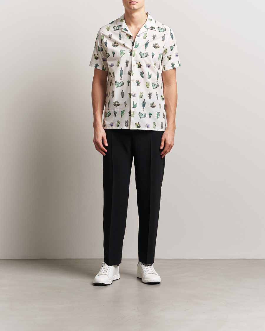 Heren | Overhemden | PS Paul Smith | Cactus Line Up Short Sleeve Shirt White