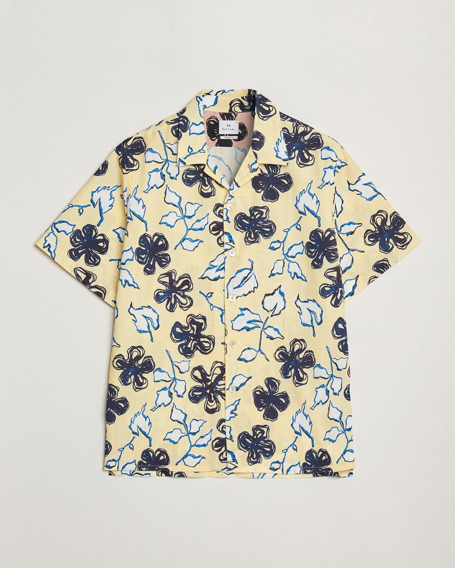 Heren | Overhemden | PS Paul Smith | Floral Short Sleeve Shirt Yellow