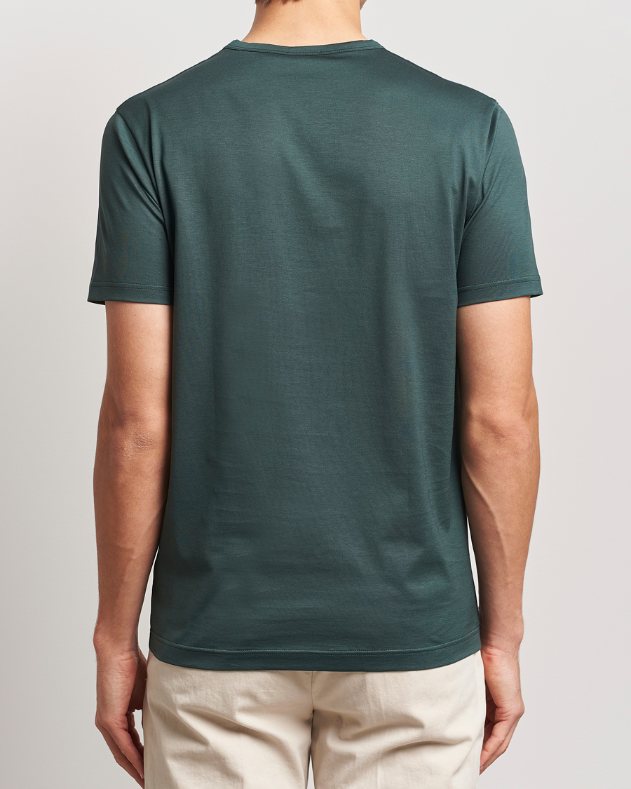 Heren | T-shirts | Sunspel | Crew Neck Q82 Cotton T-Shirt Holly Green
