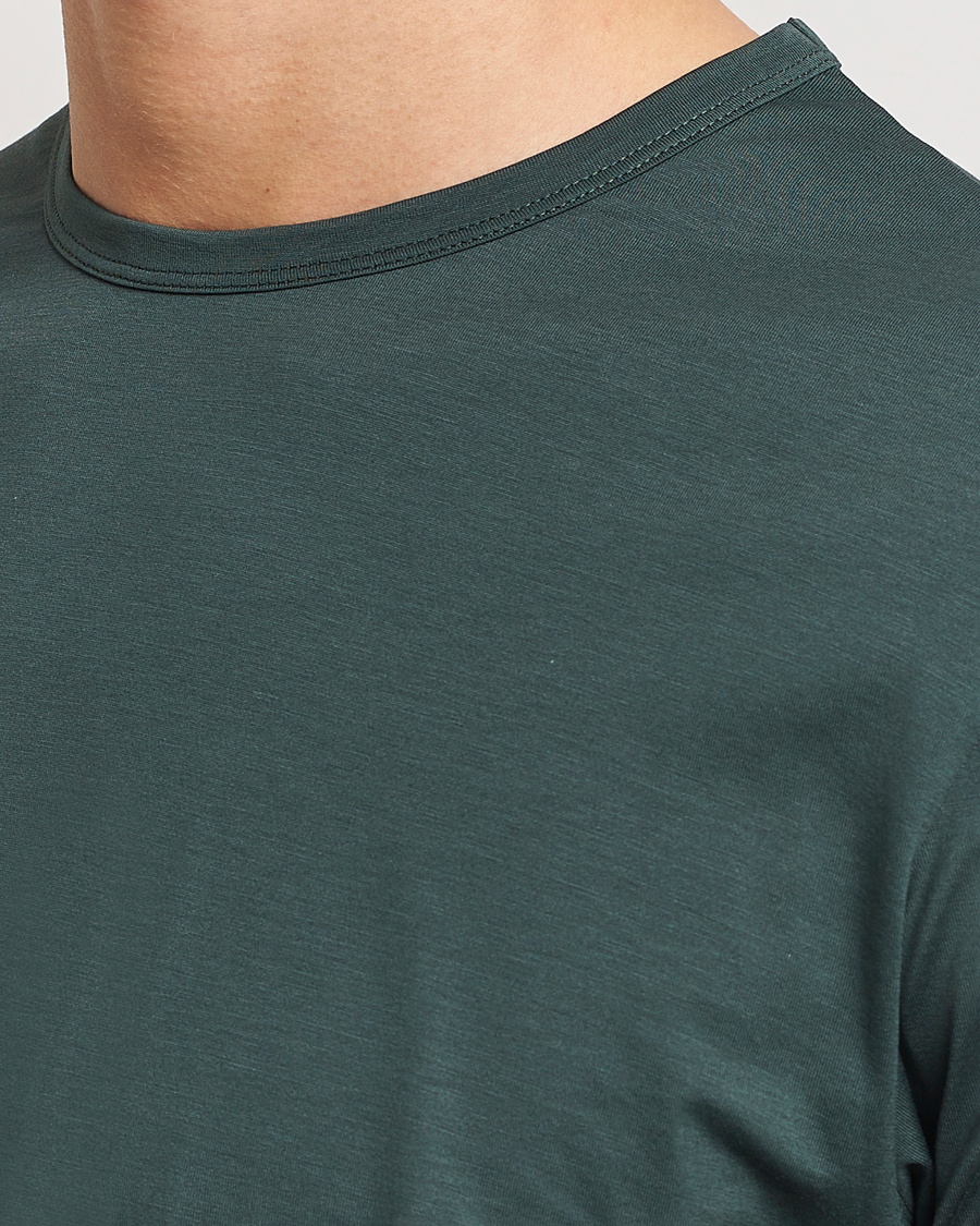Heren | T-shirts | Sunspel | Crew Neck Q82 Cotton T-Shirt Holly Green